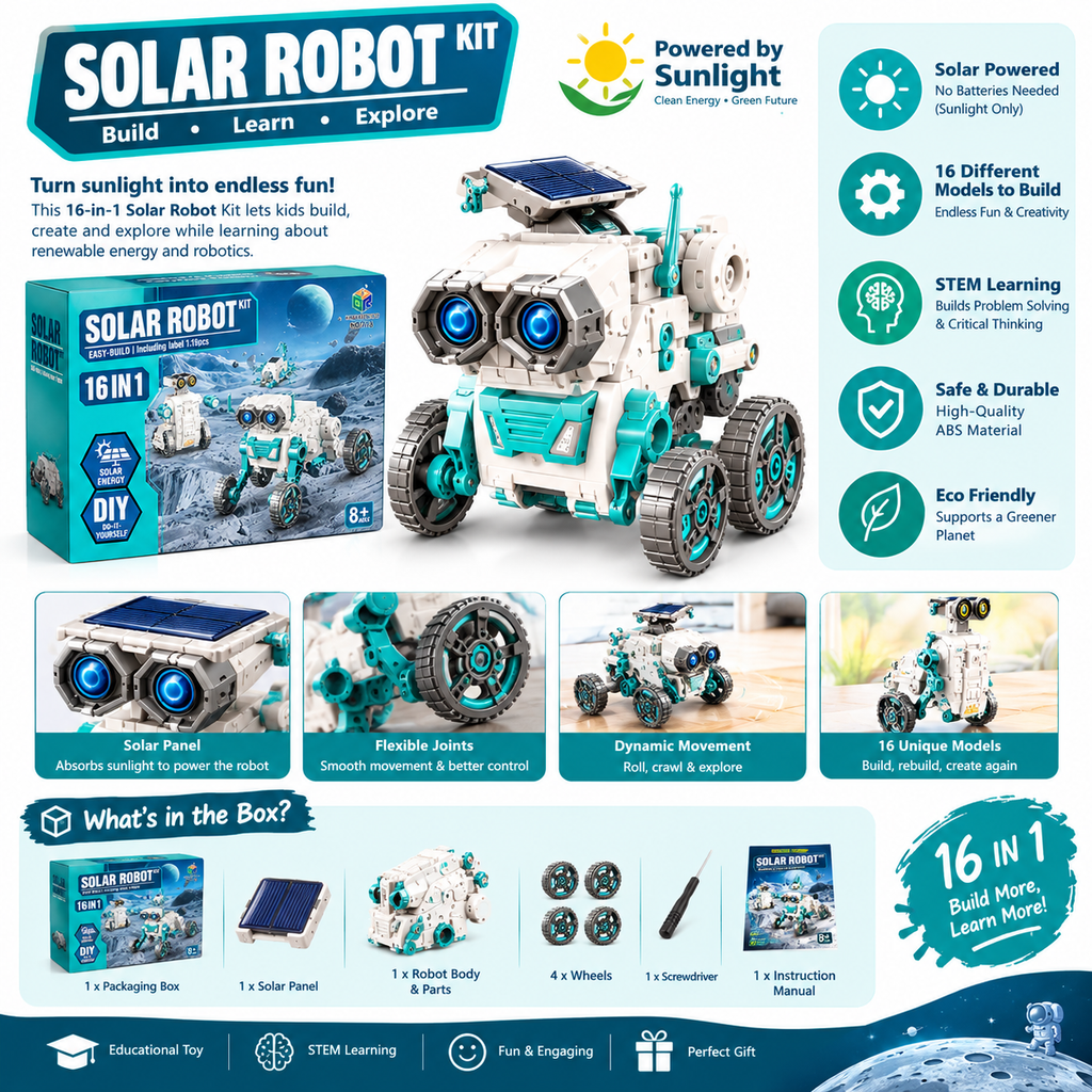 16-in-1 Solar Robot Kit