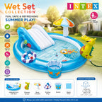 INTEX Dino Ride inflatable play center with slide and dinosaur sprayer