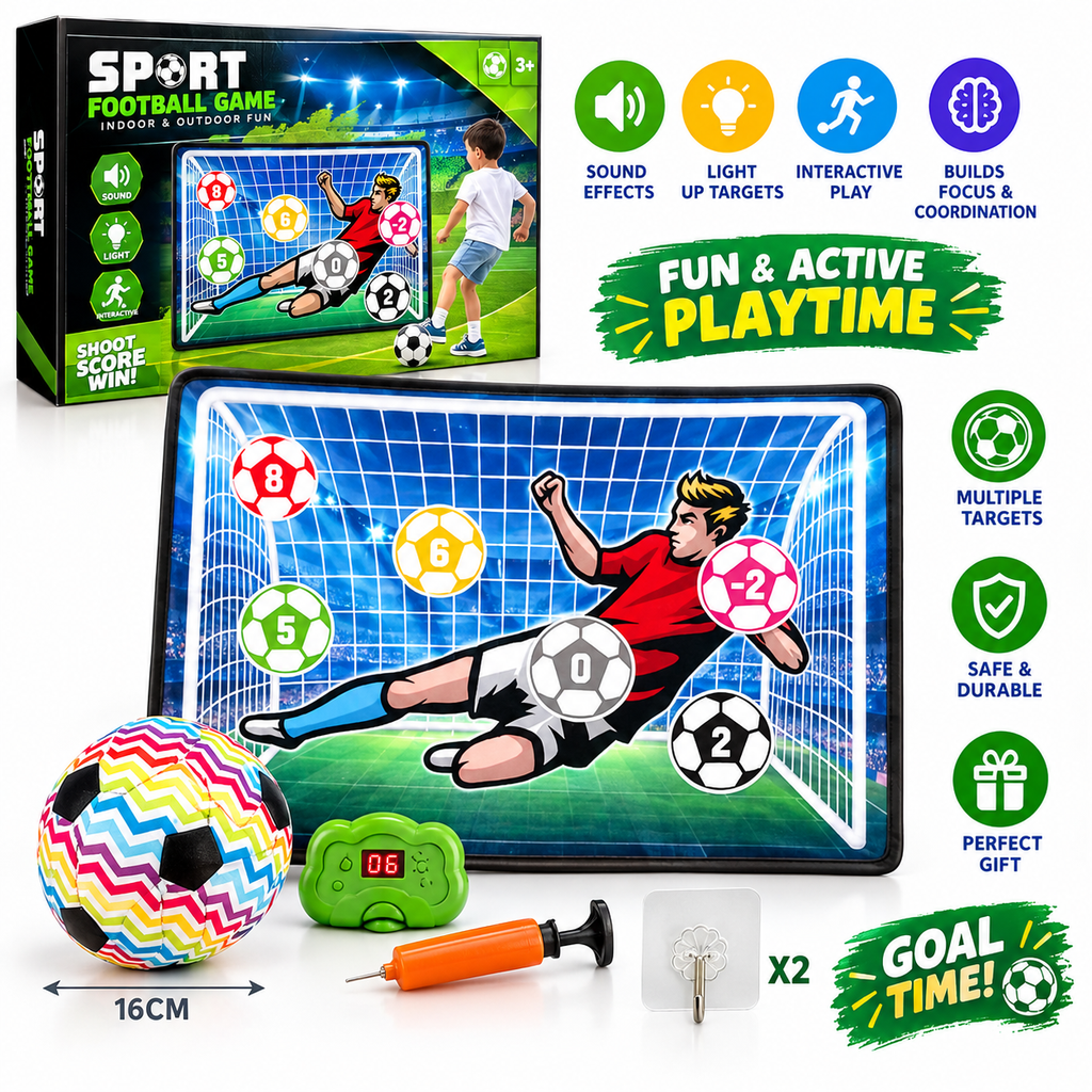 Interactive Football Goal Game for Kids – Light-Up Target Soccer