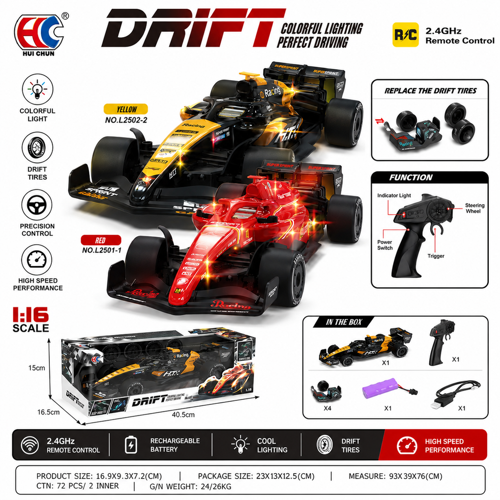 1:16 RC Drift Formula Racing Car with LED Lights