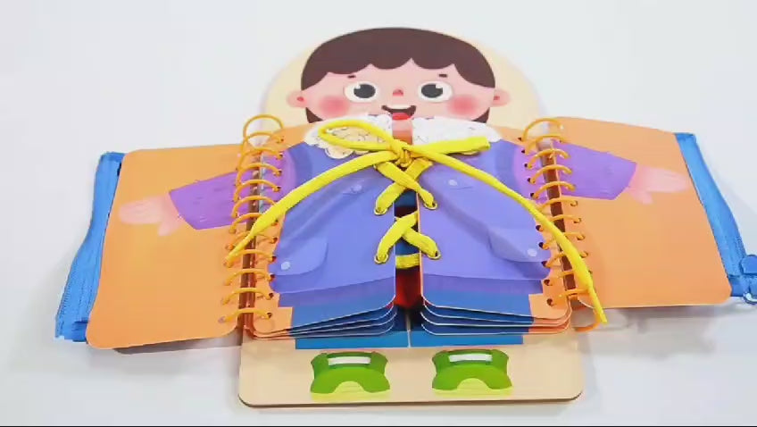 Montessori Wooden Busy Dress Learning Kit - JustForKids