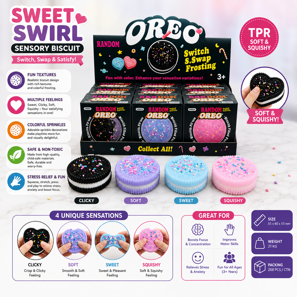 Sweet Swirl Sensory Biscuit - Squishy