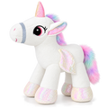 Rainbow Unicorn Plush – Glitter Wings & Horn