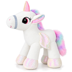 Rainbow Unicorn Plush – Glitter Wings & Horn