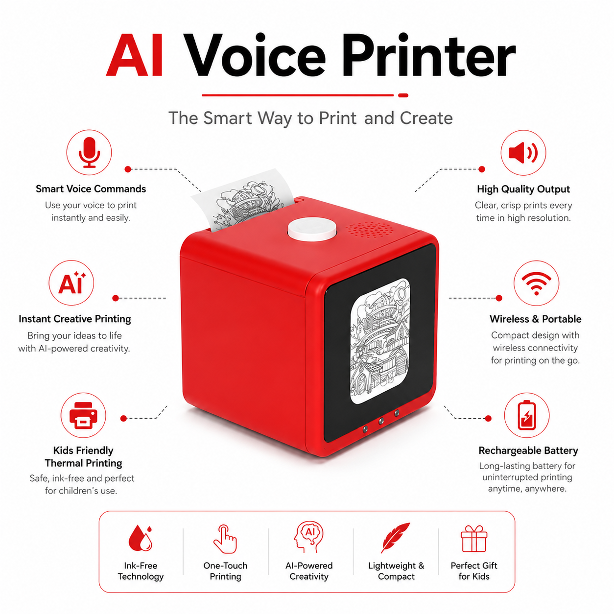 AI Voice Printer – Smart, Fun & Creative Printing for Kids