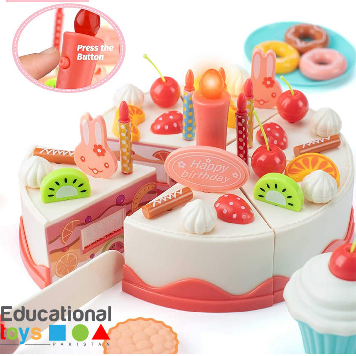 DIY Lighting Birthday Party Cake for Pretend Play – 83 pieces