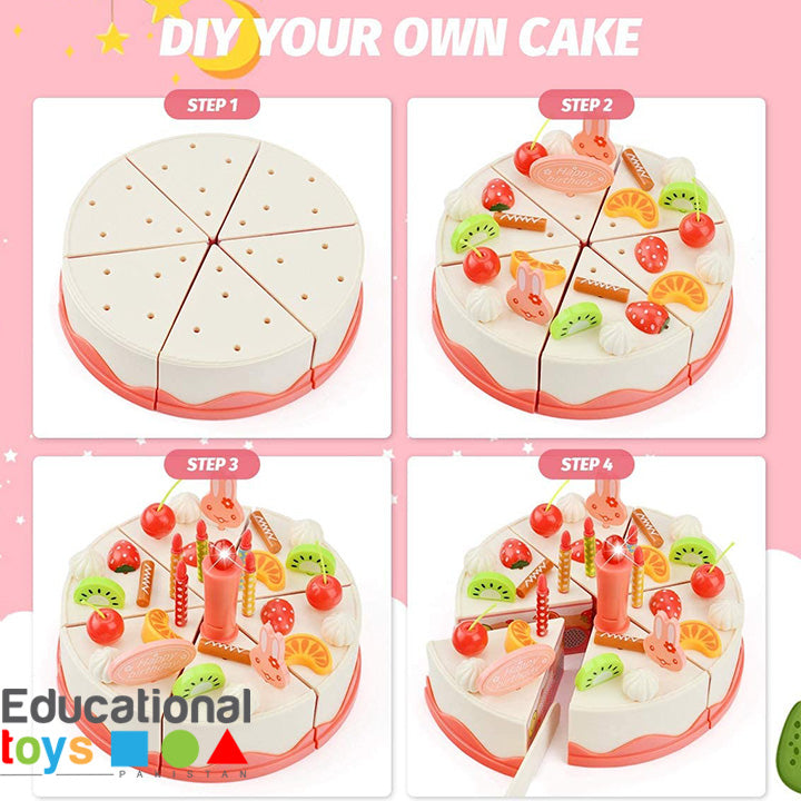 DIY Lighting Birthday Party Cake for Pretend Play – 83 pieces
