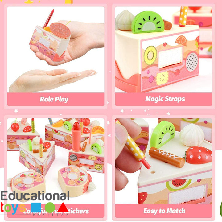 DIY Lighting Birthday Party Cake for Pretend Play – 83 pieces