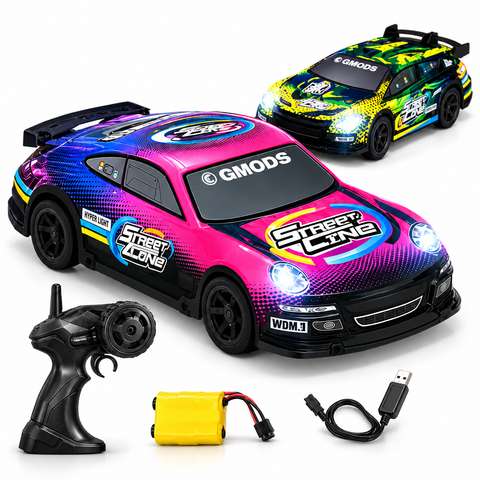 Neon Night RC Racing Car – Rechargeable Remote Control Toy