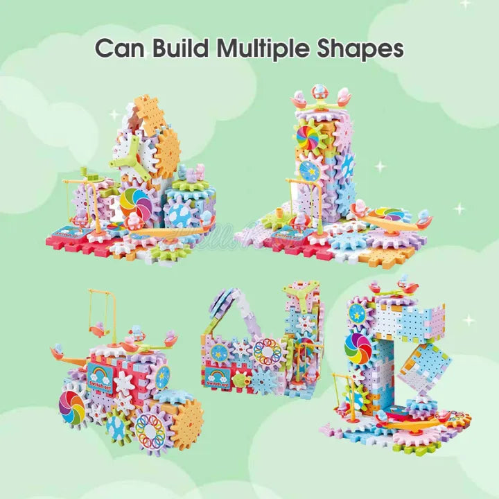 Battery-Powered Electric Building Block Gear Toy – Creative & Educational Playset
