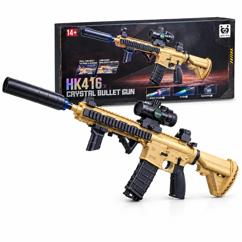 HK416 Crystal Bullet Toy Gun with Scope & Magazine