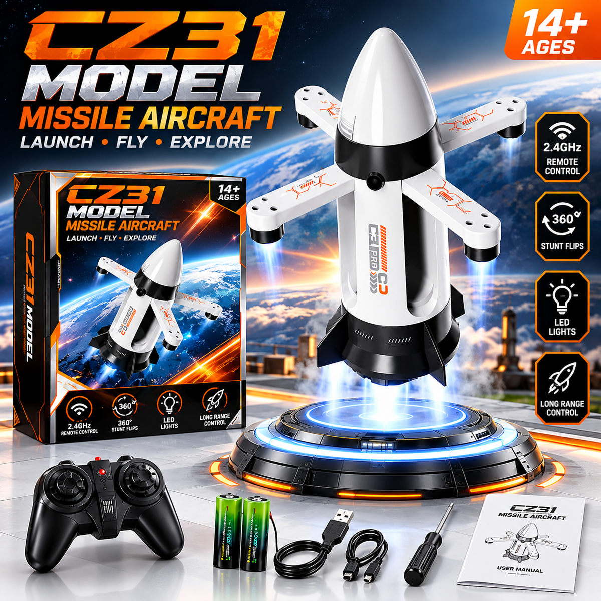 CZ31 Model Missile Aircraft RC Drone Toy