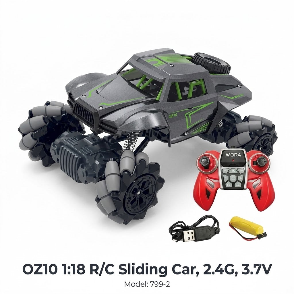 OZ10 1:18 R/C Sliding Car 2.4G with 7.4V Li-ion Battery (799-2)
