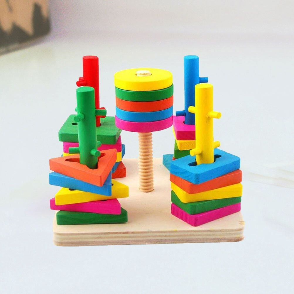 5 in 1 Geomatric Shape Colum Blocks