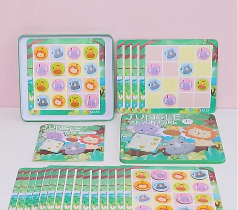 Thinking Sudoku Game Magnetic Puzzle Tin Box