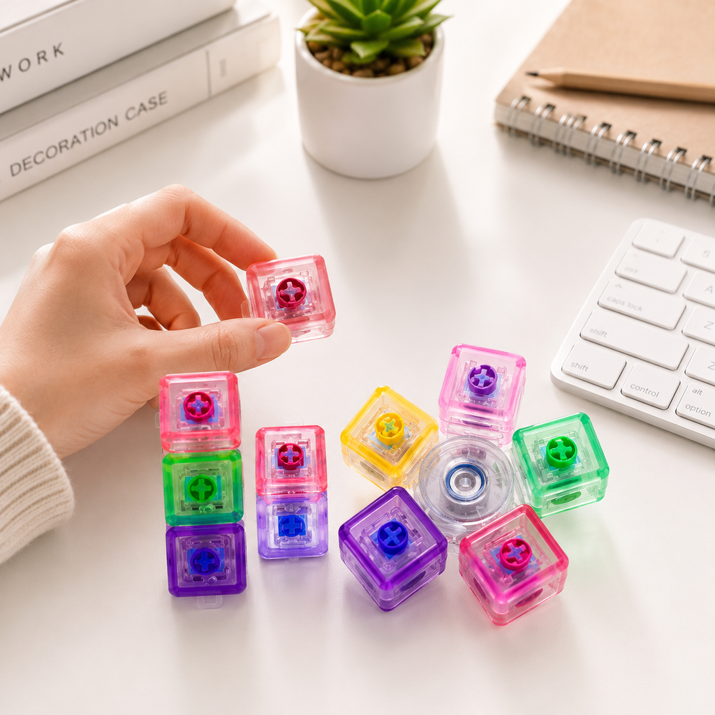 Keyboard Fidget Stress Relief Keychain