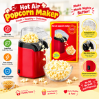 Hot Air Popcorn Maker with Adapter – Oil-Free Popcorn Machine