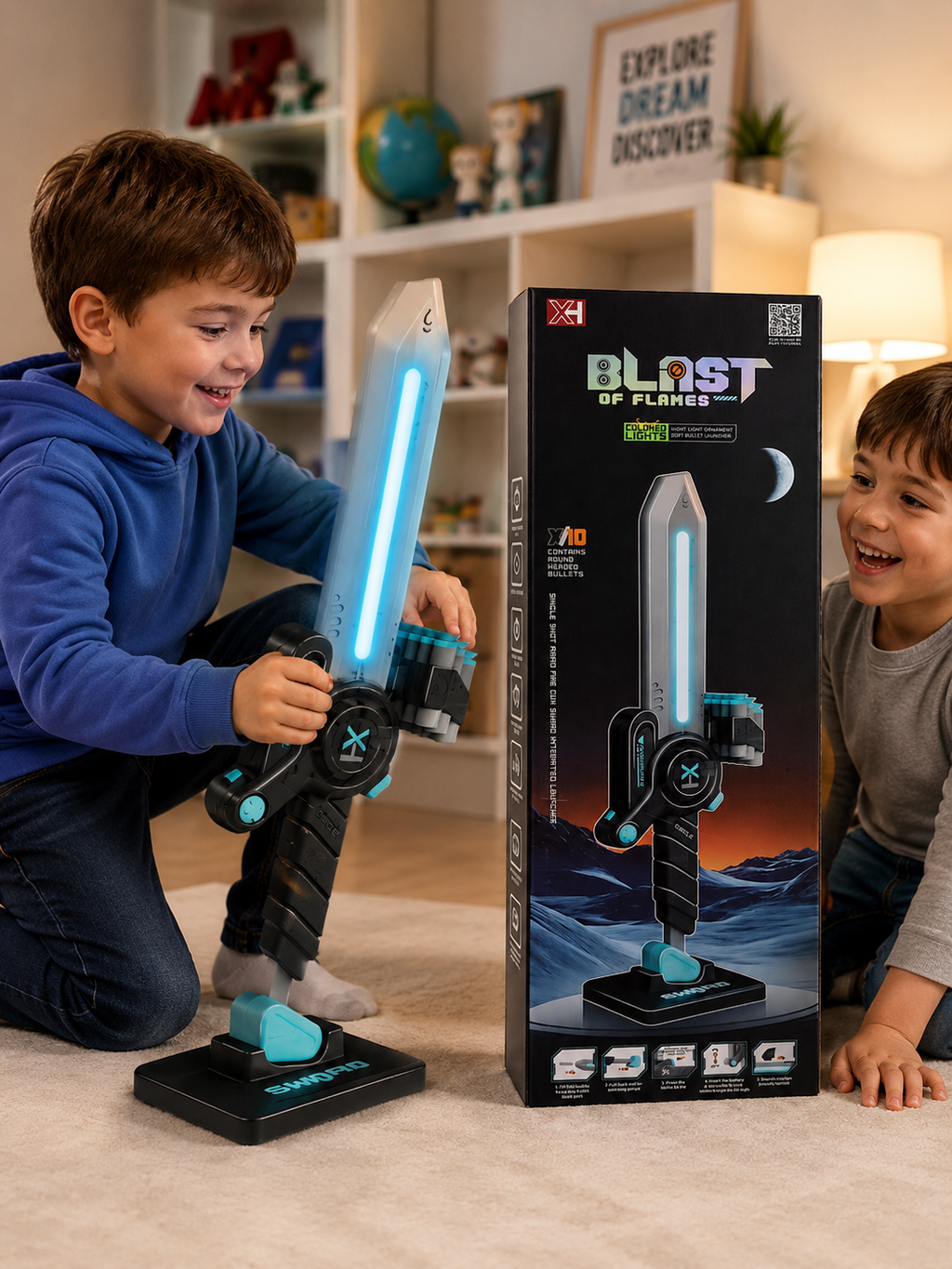 Blast of Flames Light-Up Sword Launcher