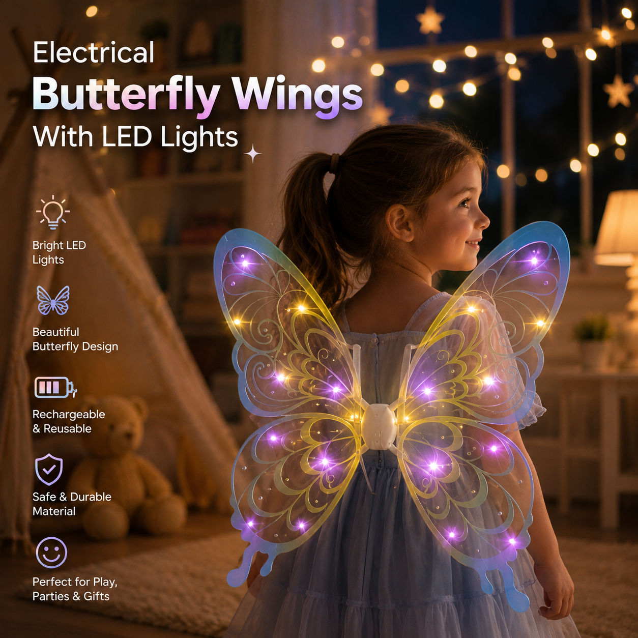 Butterfly Wings With LED Lights