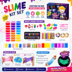 DIY Slime Kit Set – 32 Colors, Foam Beads