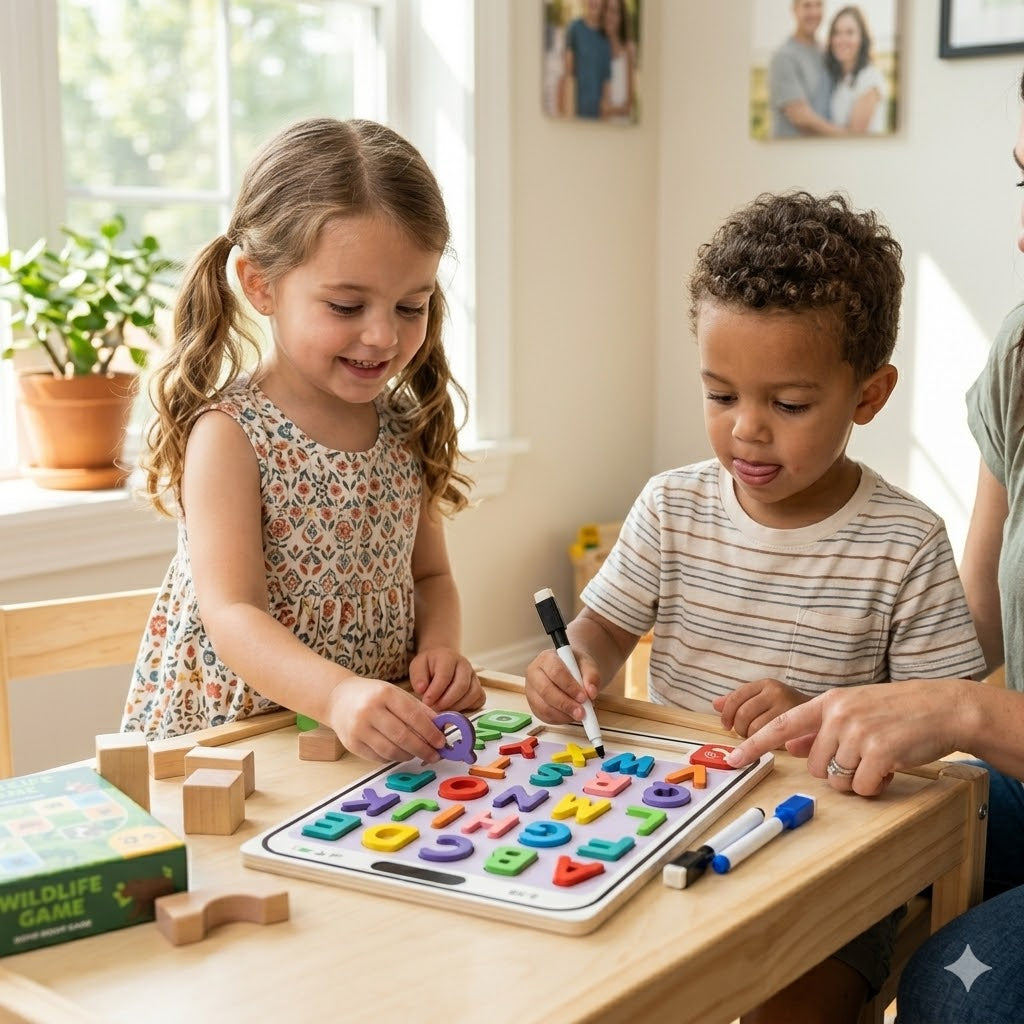 2 in 1 Mobile Alphabet Stacking & White  Board