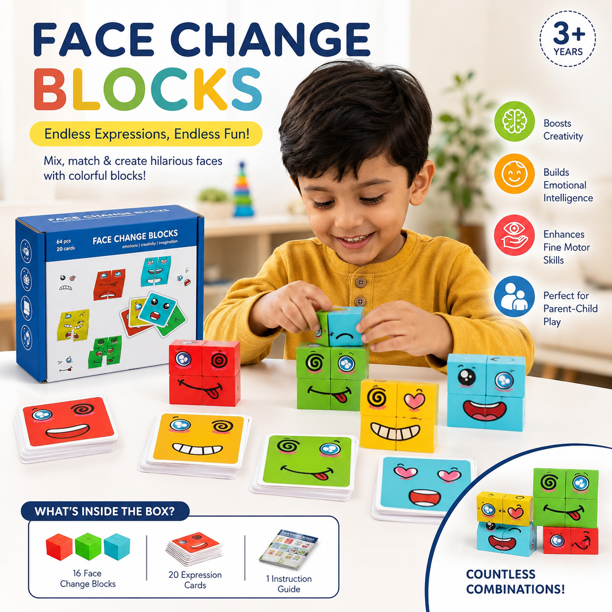 Face Changing Cube Battle Puzzle