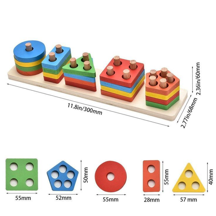 Wooden Geometric Shape Sorter