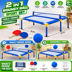 2 in 1 Bouncy Ball Sports Set – Table Tennis & Dodgeball Game for Kids
