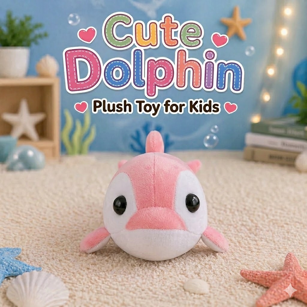 Cute Dolphin Plush Soft Toy
