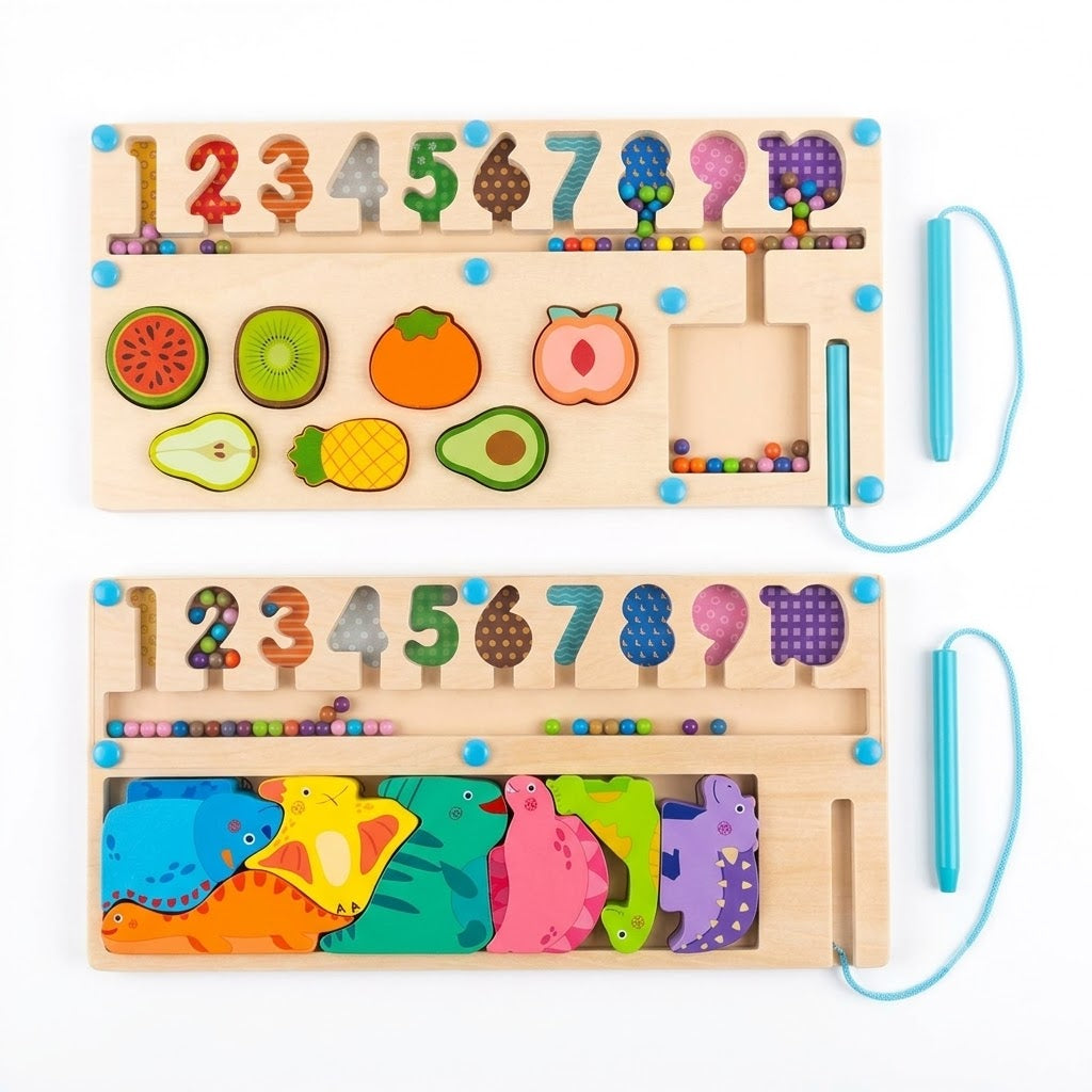 2 in 1 Animal & Fruit Number Walking Beads