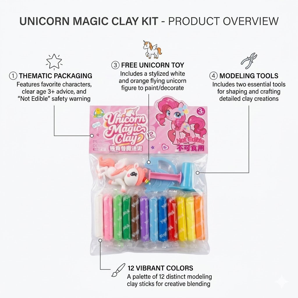 Unicorn Magic Clay Set - Assorted Design