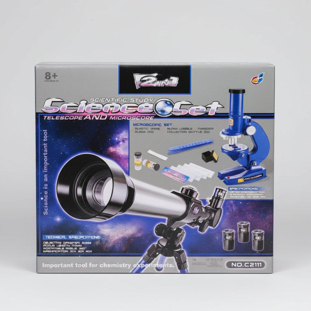 Telescope And Microscope Combo Set For Kids