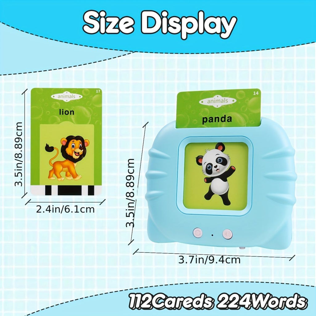 Toddler Talking Flash cards Reader (Rechargeable) - JustForKids