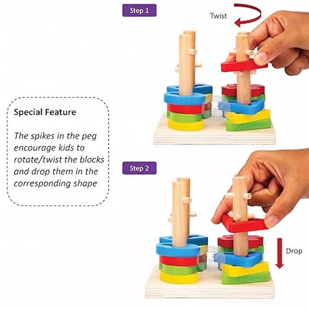 5 in 1 Geomatric Shape Colum Blocks