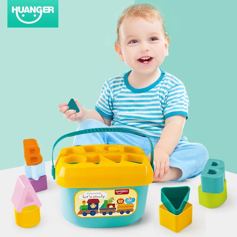 Huanger Baby’s First Blocks – Shape Sorter - JustForKids