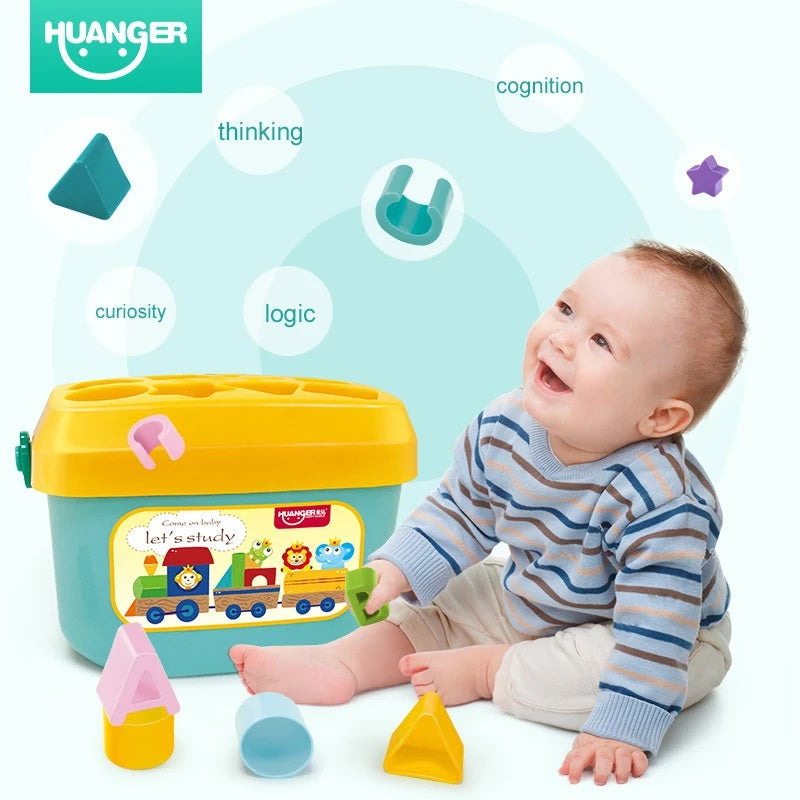 Huanger Baby’s First Blocks – Shape Sorter - JustForKids