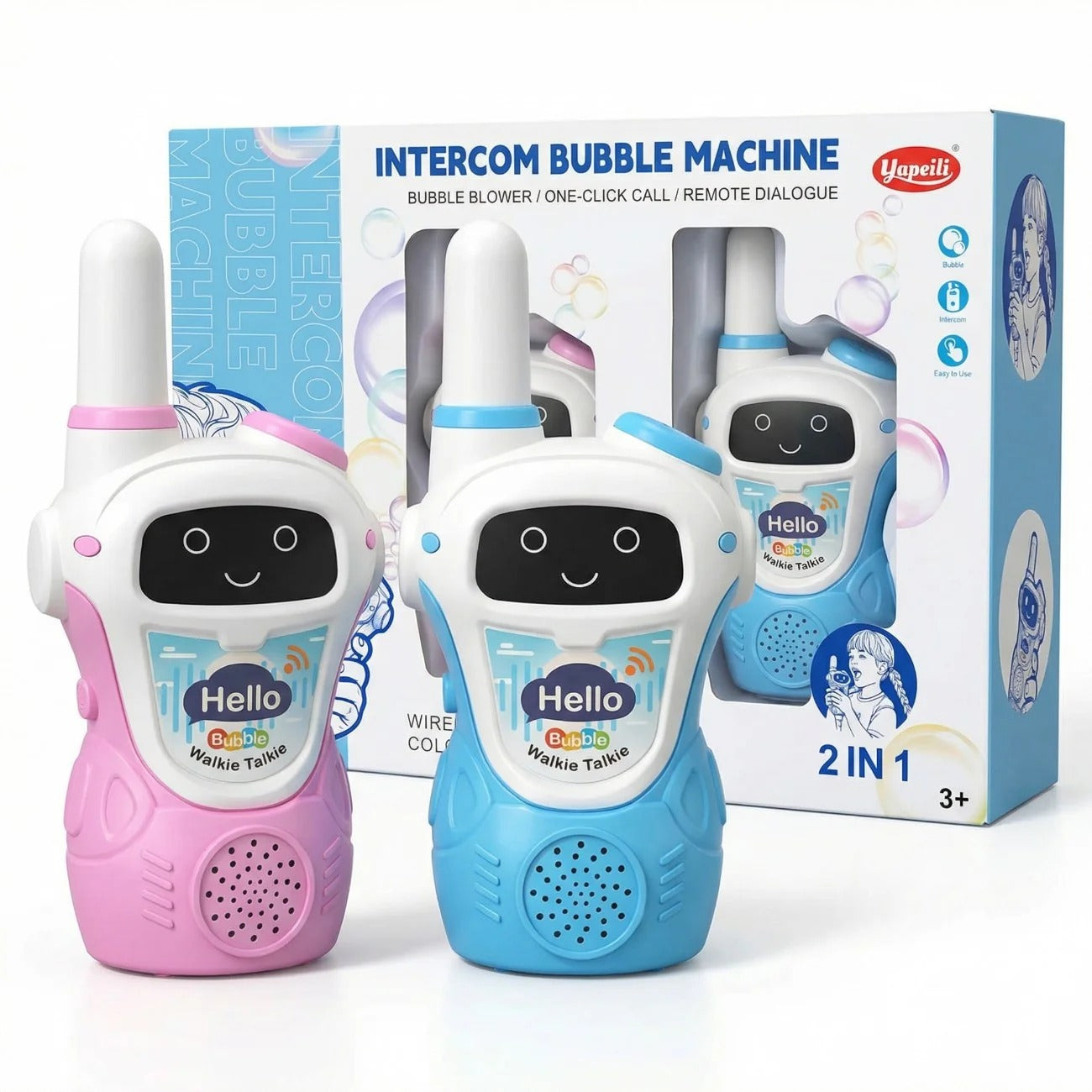 2-in-1 Bubble Blower Walkie Talkie Toy