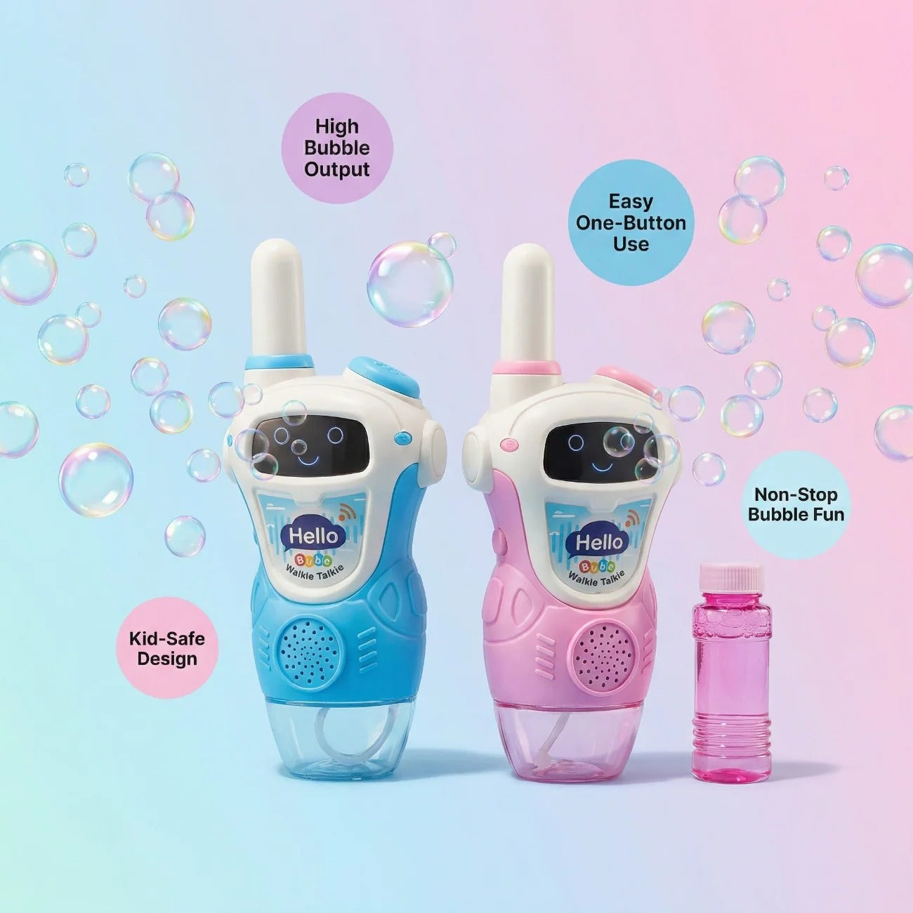 2-in-1 Bubble Blower Walkie Talkie Toy