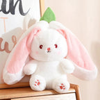 Strawberry Bunny Plush Toy – 2-in-1 Soft Toy