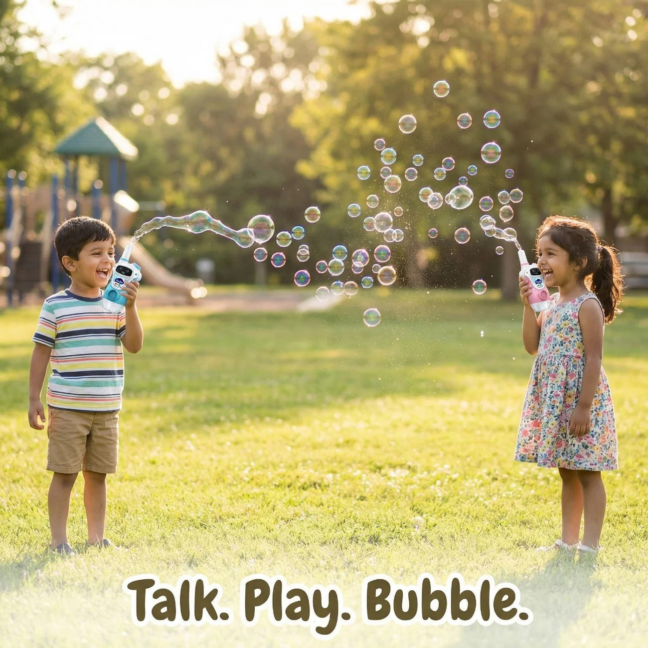 2-in-1 Bubble Blower Walkie Talkie Toy