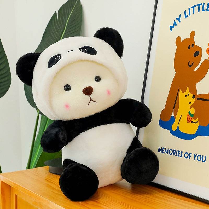 Jumbo Teddy Bear Plush Toy in Panda Costume Hood