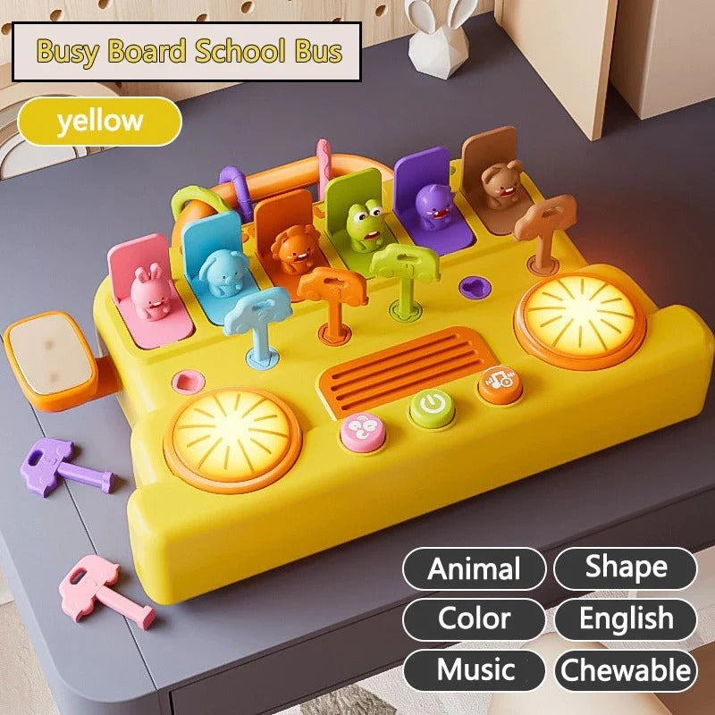 Busy Board School Bus – Multi-Activity Sensory Learning Toy