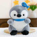 Grey Penguin Plush Soft Toy
