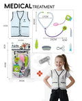Kids Pretend Play Medical Kit with Apron (8 Pcs)