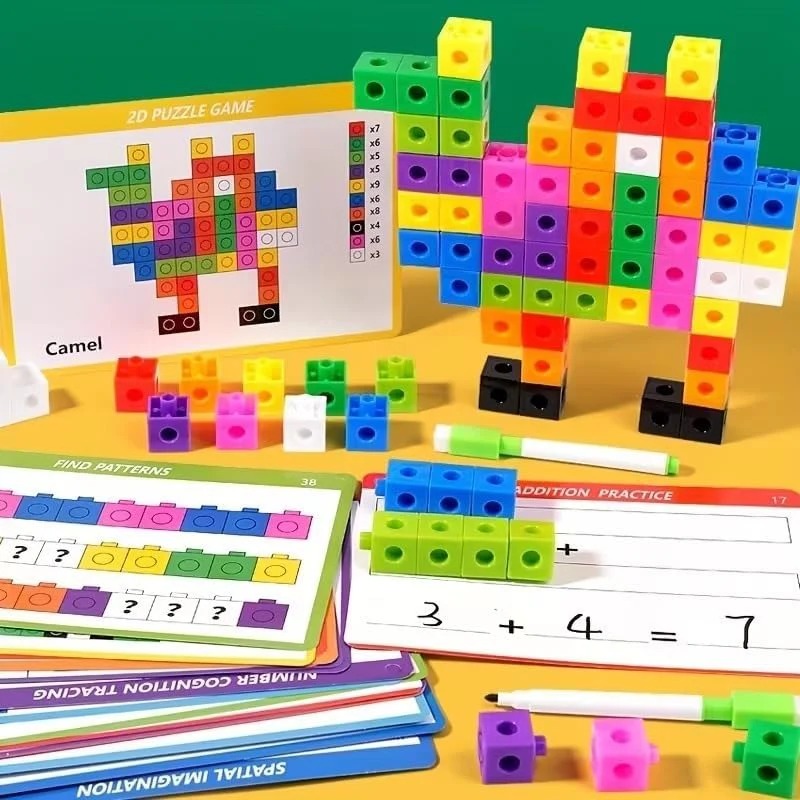 Linking Cubes Hands-On Counting & Building Toy