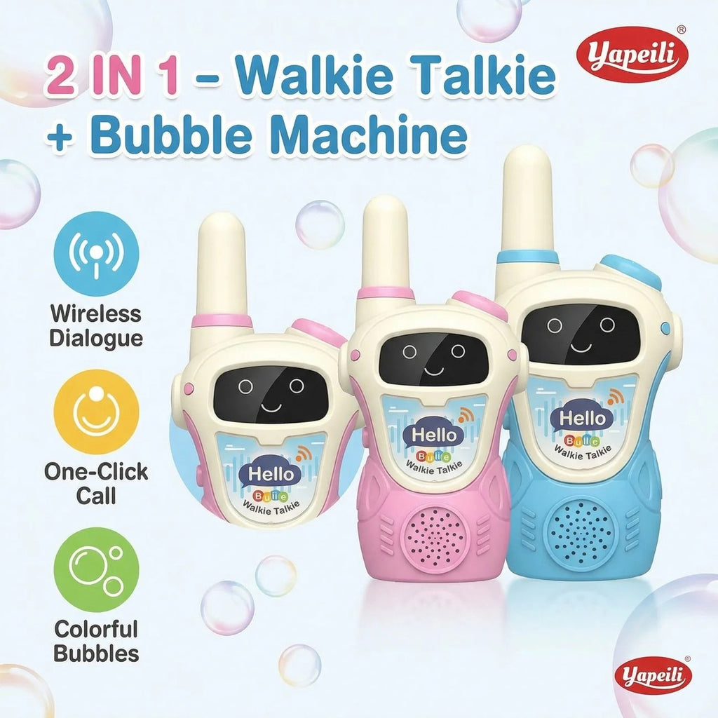 2-in-1 Bubble Blower Walkie Talkie Toy