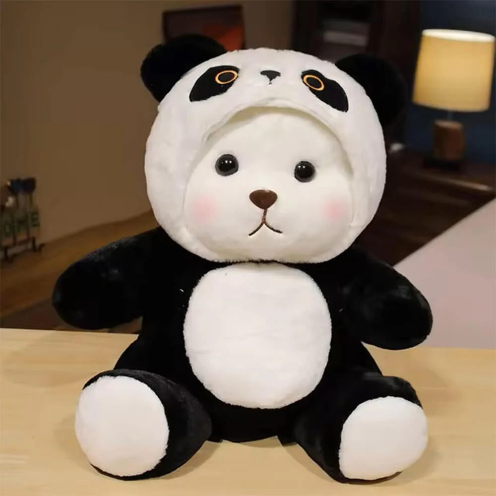 Teddy Bear Plush Toy in Panda Costume Hood