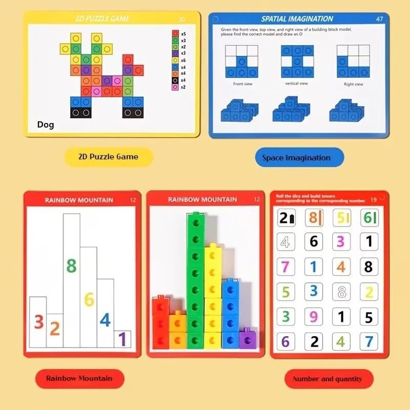 Linking Cubes Hands-On Counting & Building Toy