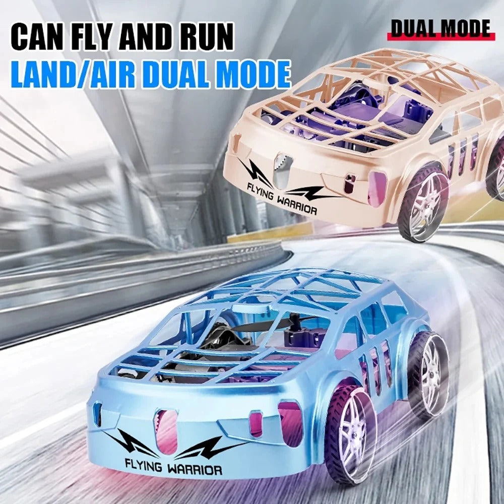 RC Drone Air Racer Flying Car – One Click Take Off/Landing with LED Lights