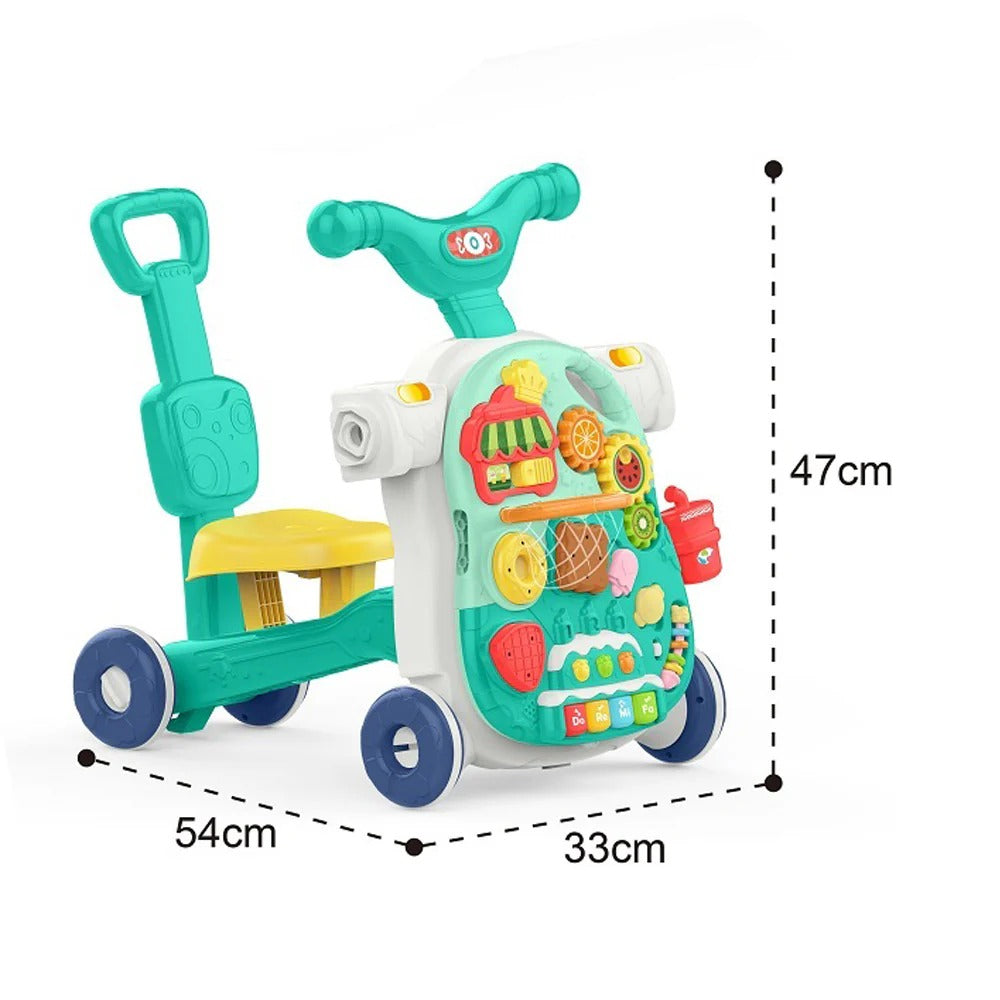 4-in-1 Multifunction Baby Walker, Game Table & Baby Scooter